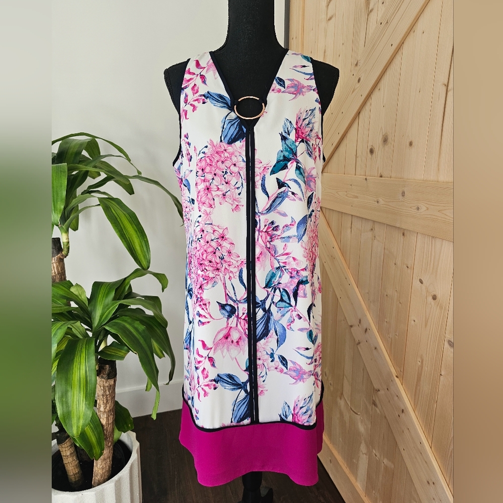 IVANKA TRUMP Size 12 Women's Floral Sleeveless Midi Dress
